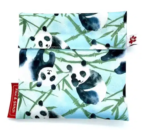 Flaxie Reusable Sandwich Bag - Peaceful Pandas - Flax & Stitch