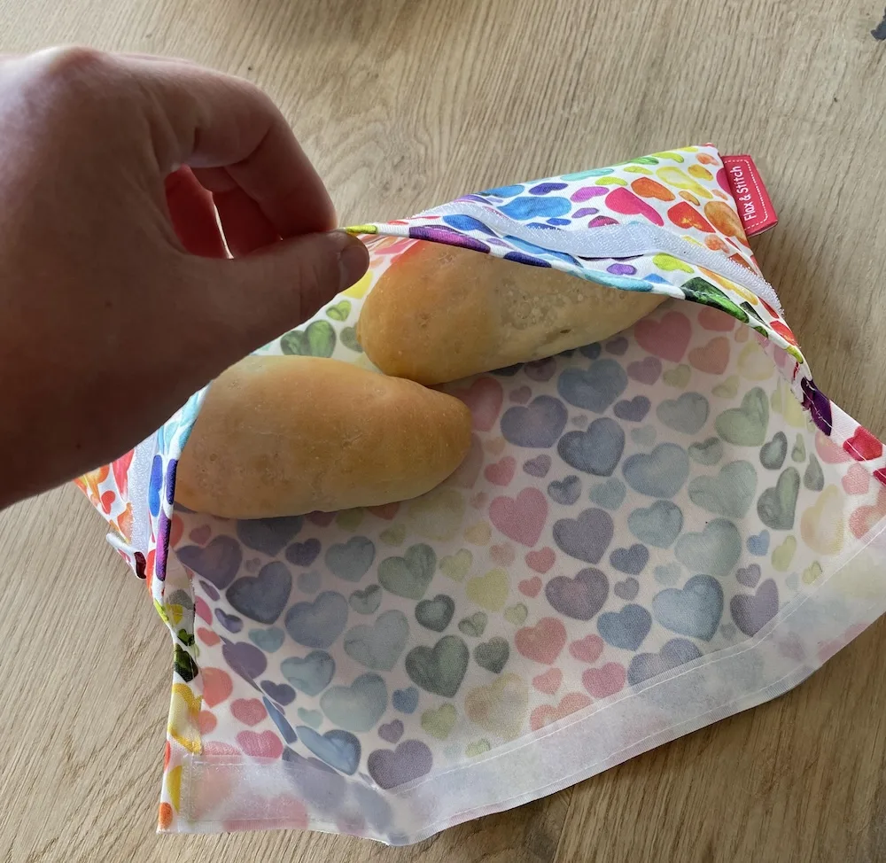 Baguette Bag - Watercolour Hearts - Flax & Stitch